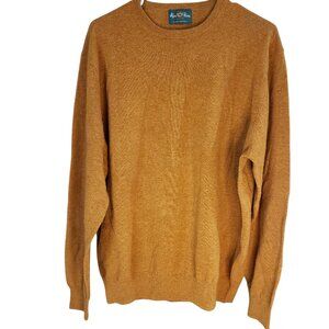 Alan Paine Super Geelong Sweater 100% Lambswool Burnt Orange Men's Size L